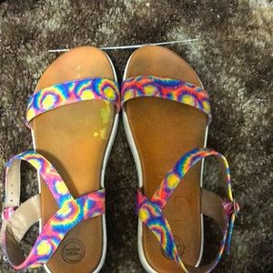 Perfect in good shape comfortable sandals tiedyed like new